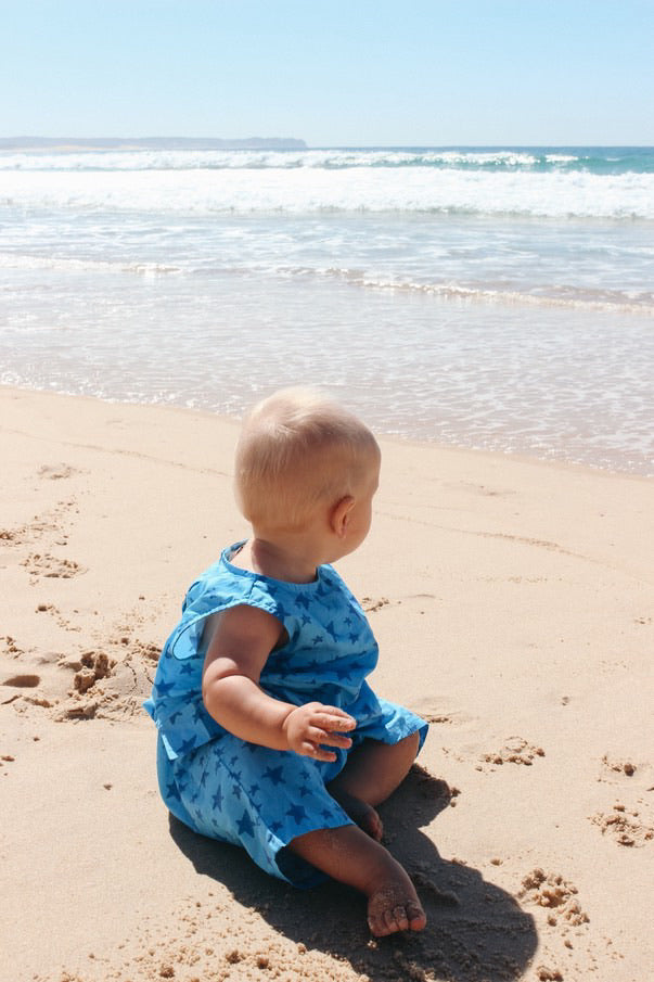 CHARLIE ROMPER - BLUE STARS