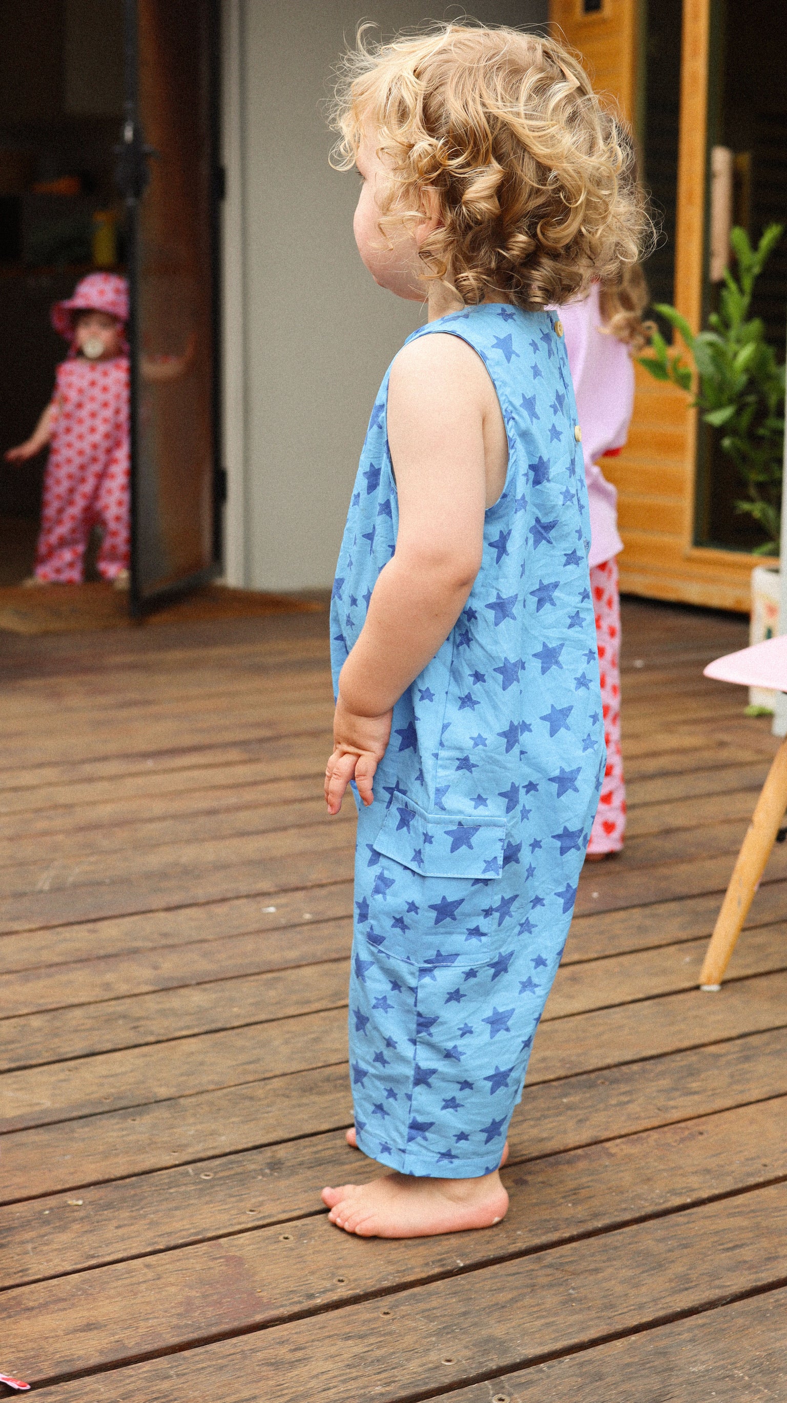 CHARLIE ROMPER - BLUE STARS