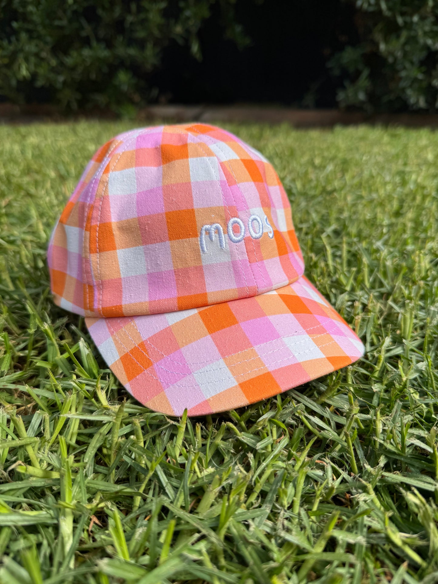 MOOS CAP - PINK CHECK