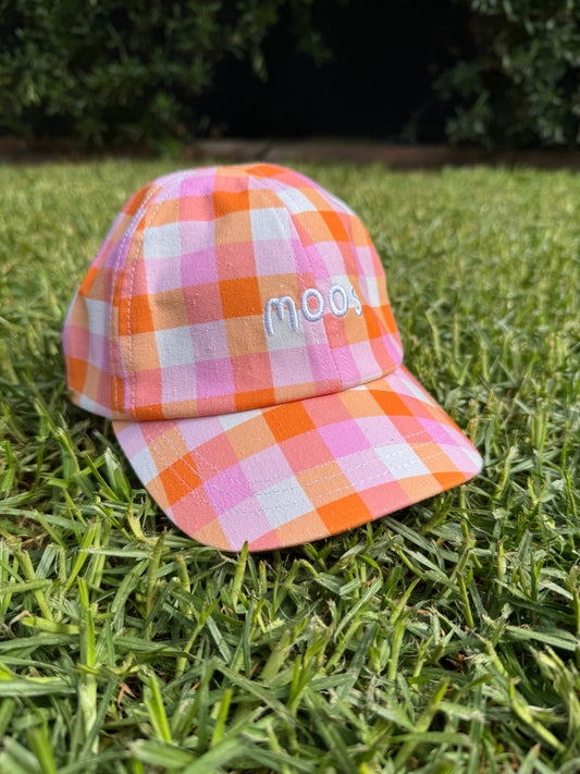 MOOS CAP - PINK CHECK