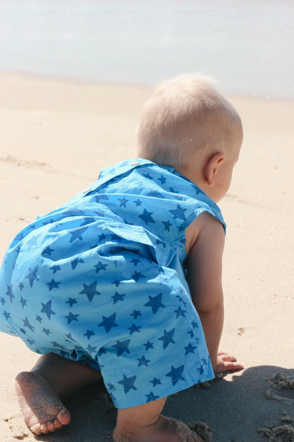 CHARLIE ROMPER - BLUE STARS