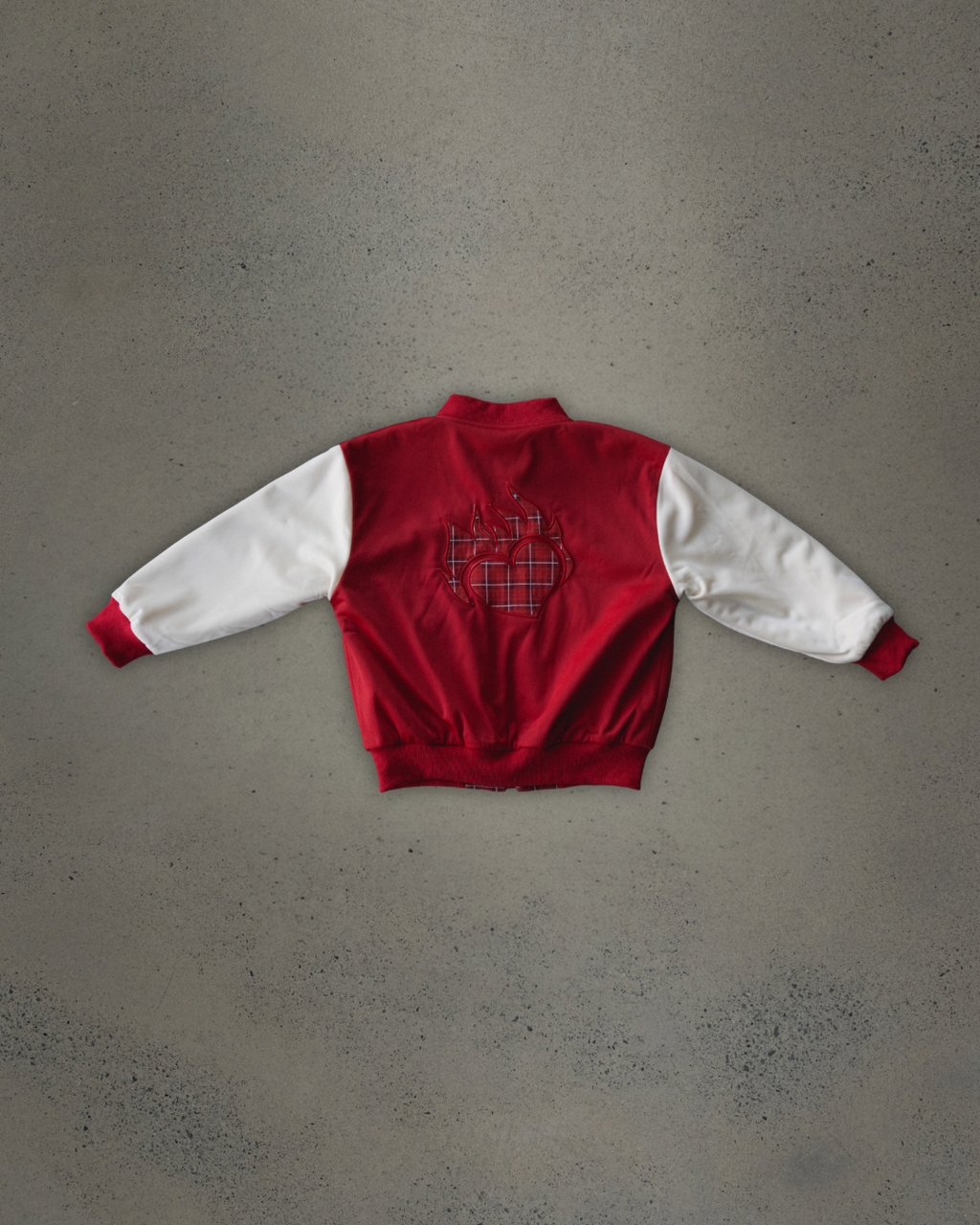 REVERSIBLE BOMBER - RED/CREAM