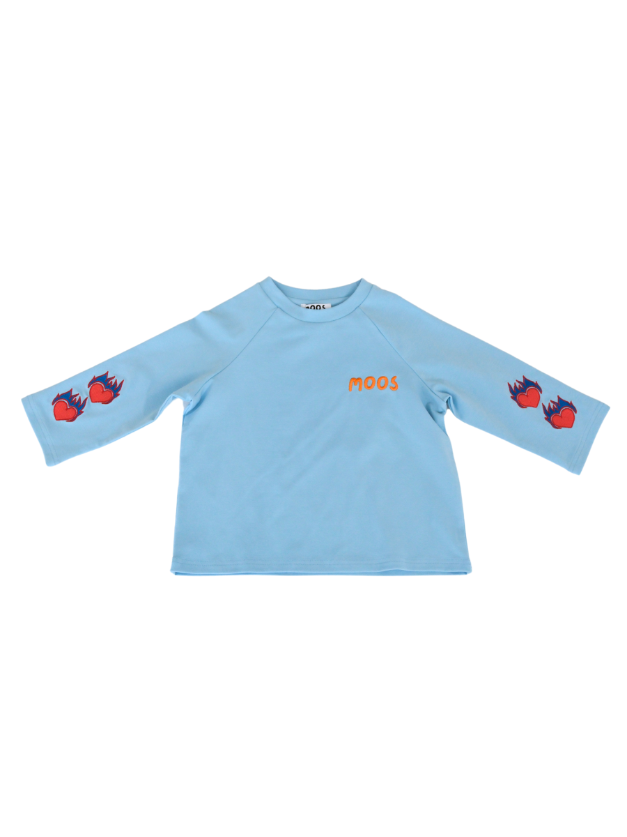 FLAMING HEART L/S - BLUE