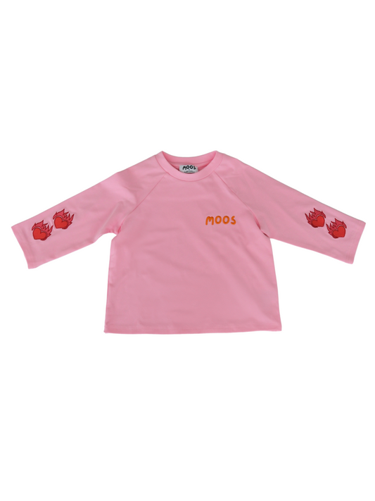 FLAMING HEART L/S - PINK