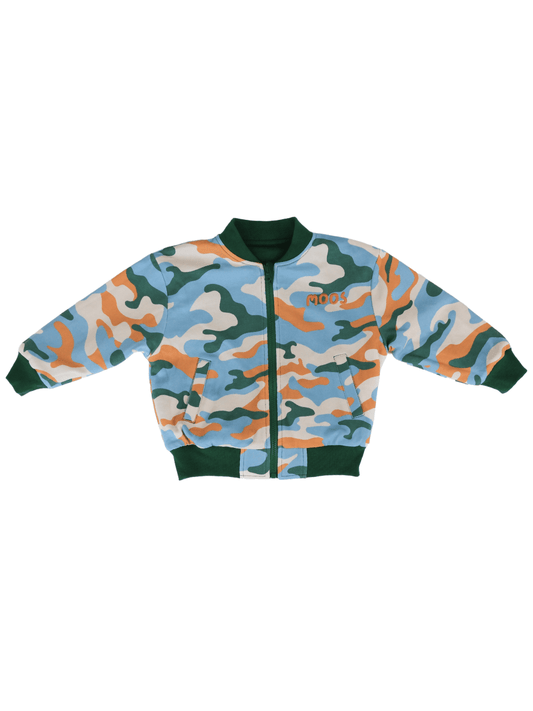 REVERSIBLE BOMBER JACKET - BLUE