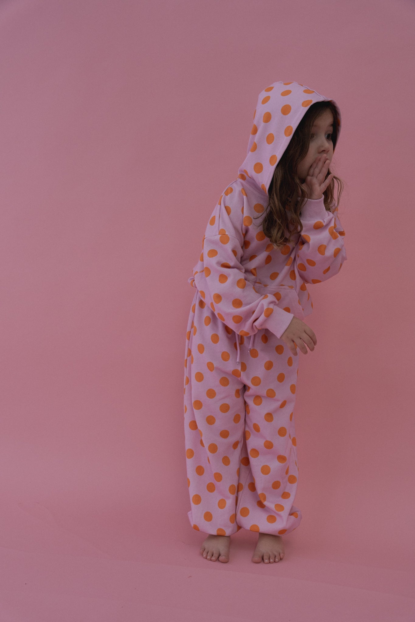 POLKA HOODIE - PINK