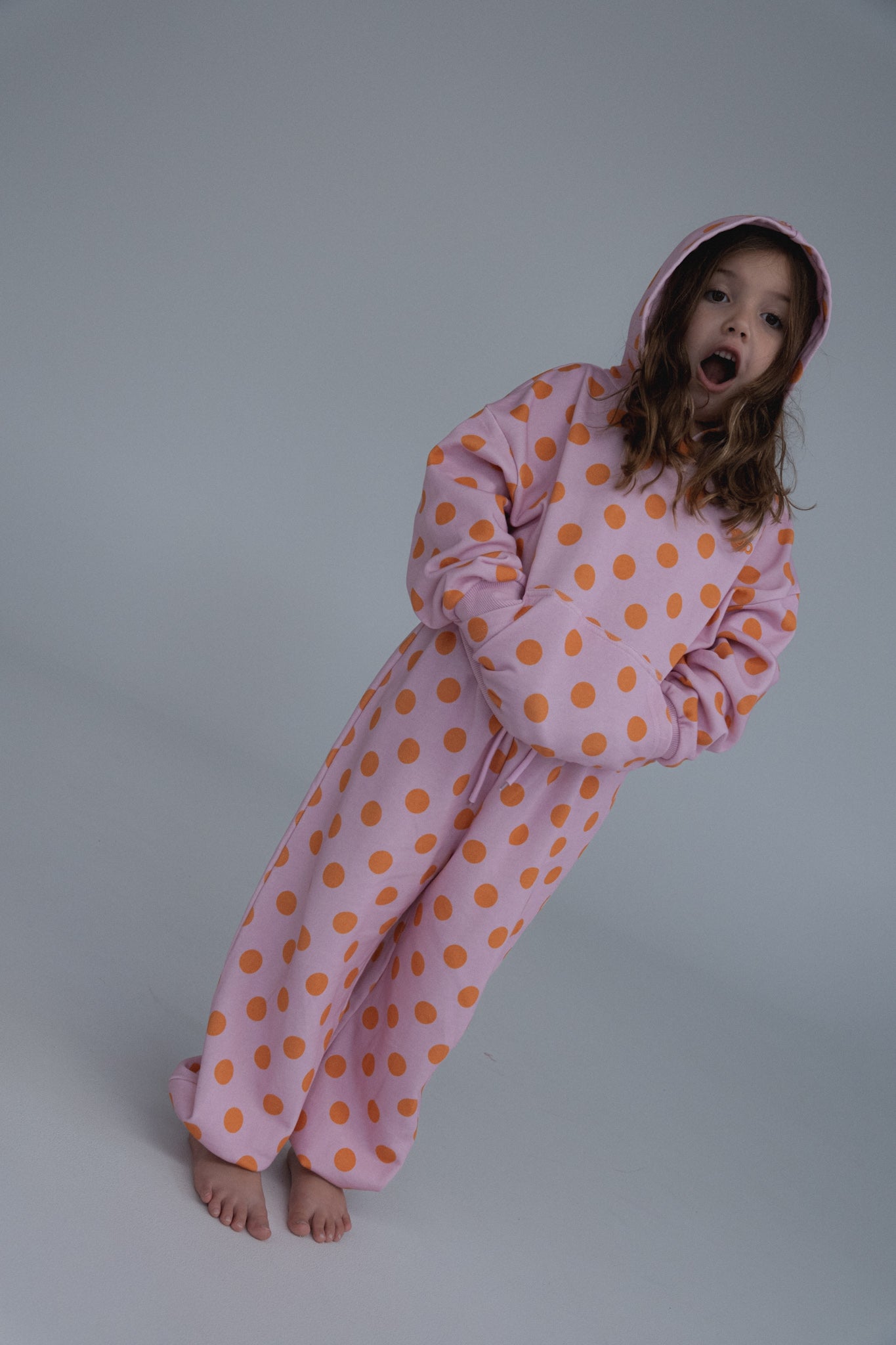 POLKA HOODIE - PINK