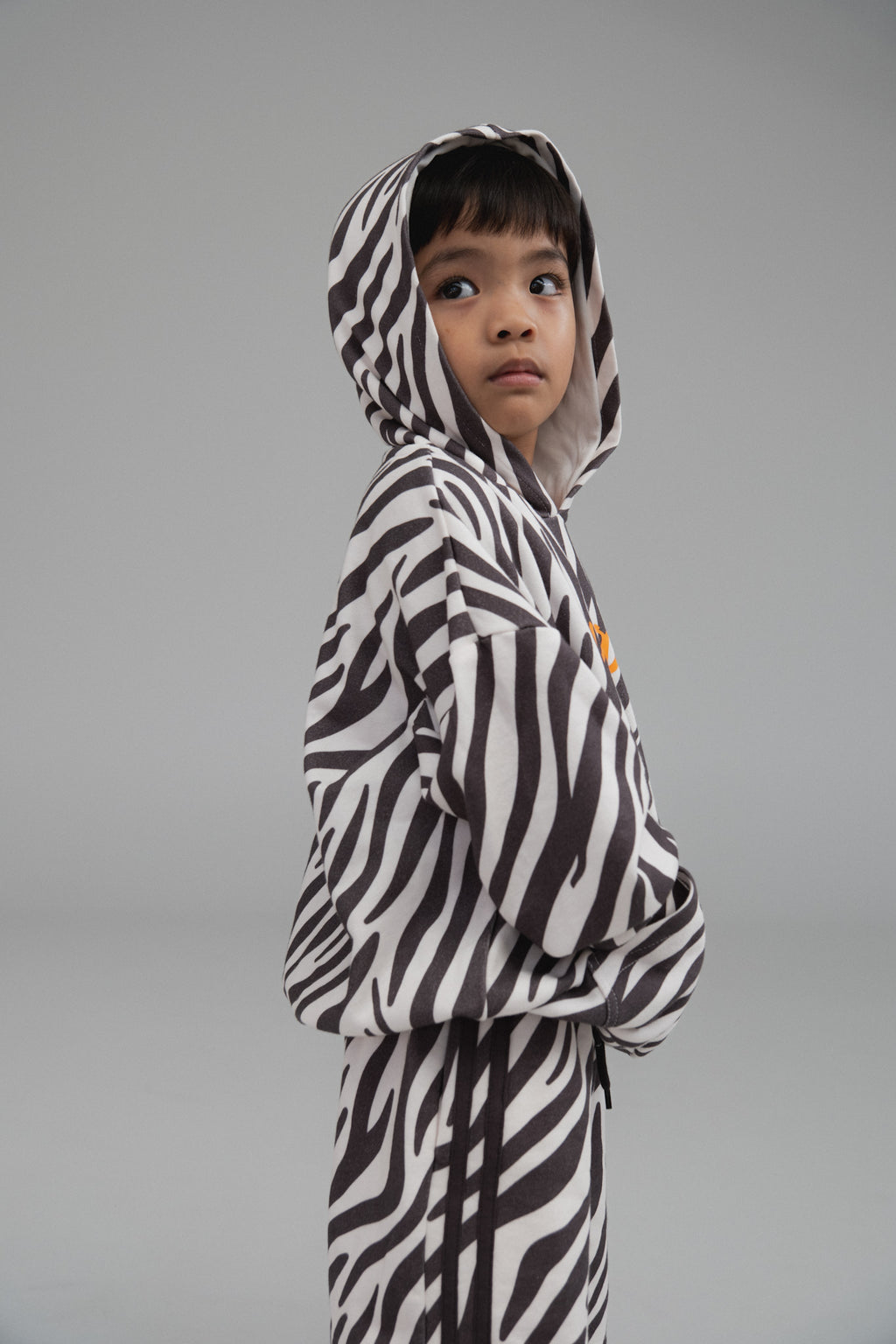 ZEBRA HOODIE - BLACK