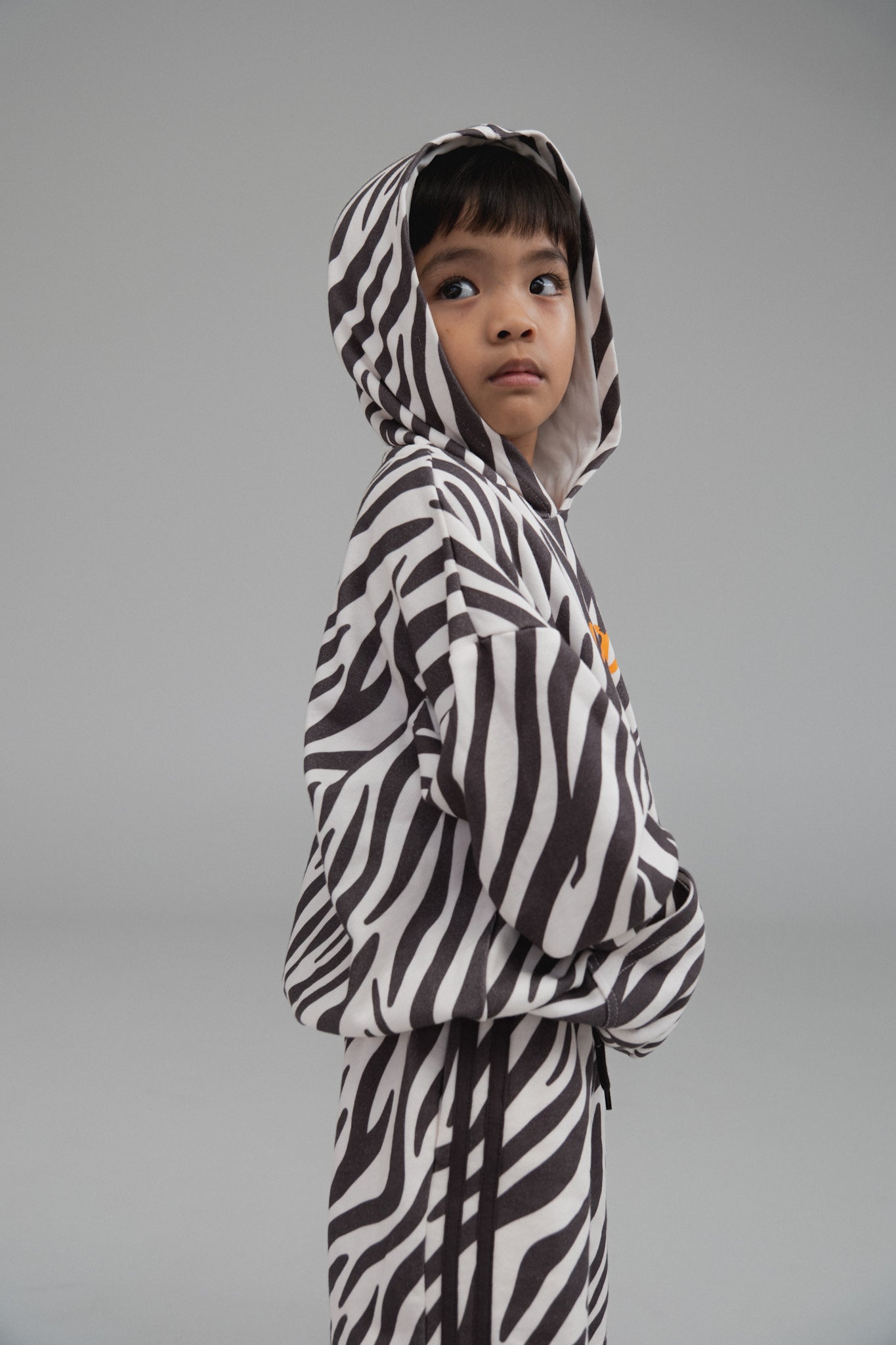 ZEBRA HOODIE - BLACK