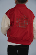 REVERSIBLE BOMBER - RED/CREAM