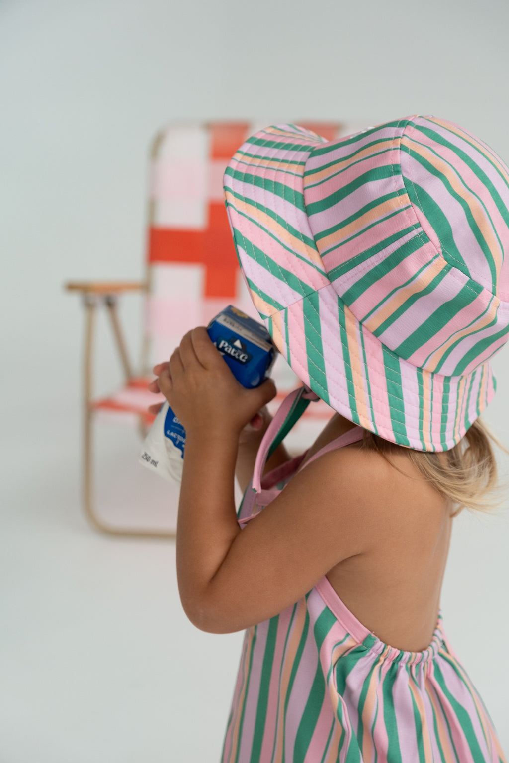MOOS BUCKET - PINK STRIPE