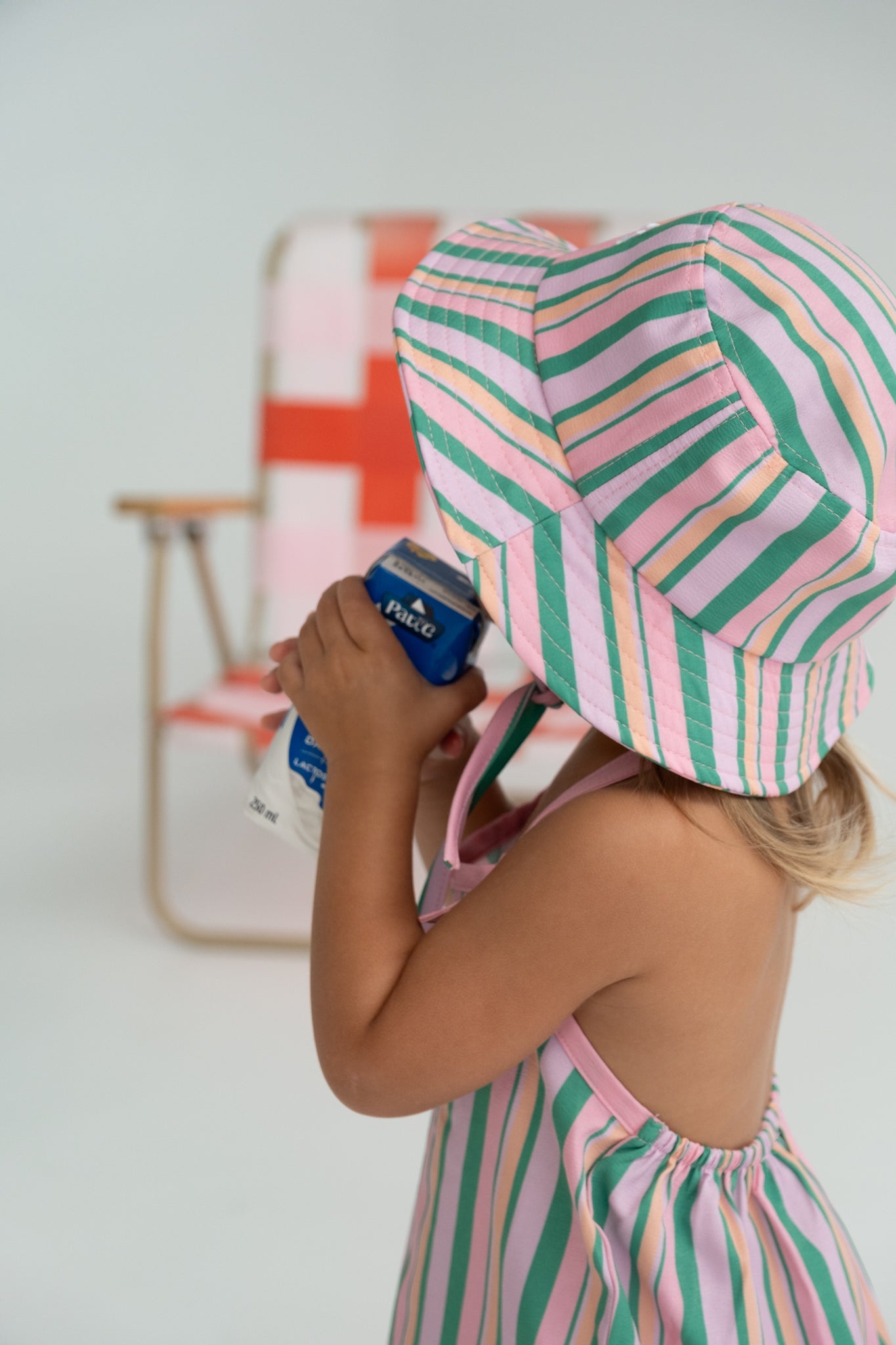 MOOS BUCKET - PINK STRIPE
